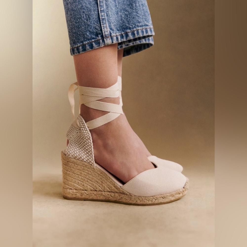 SÉZANE…Diane espadrilles…Ecru…Size US 8…VGUC